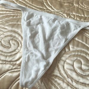 White Victoria’s Secret thong
